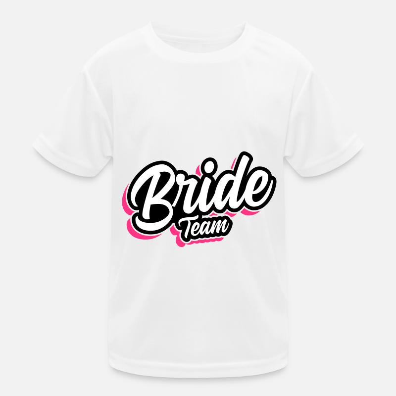 Team Bride Hochzeit Spruch Kinder Funktions-T-Shirt
