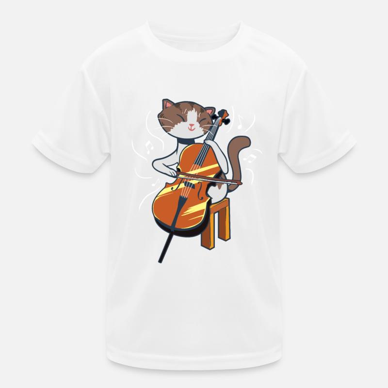 Un chat mignon joue du violoncelle pour violoncellistes T-shirt sport Enfant