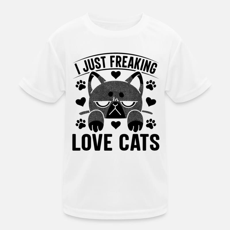 Cat lovers Cat owner I love cats egg Kids Functional T-Shirt