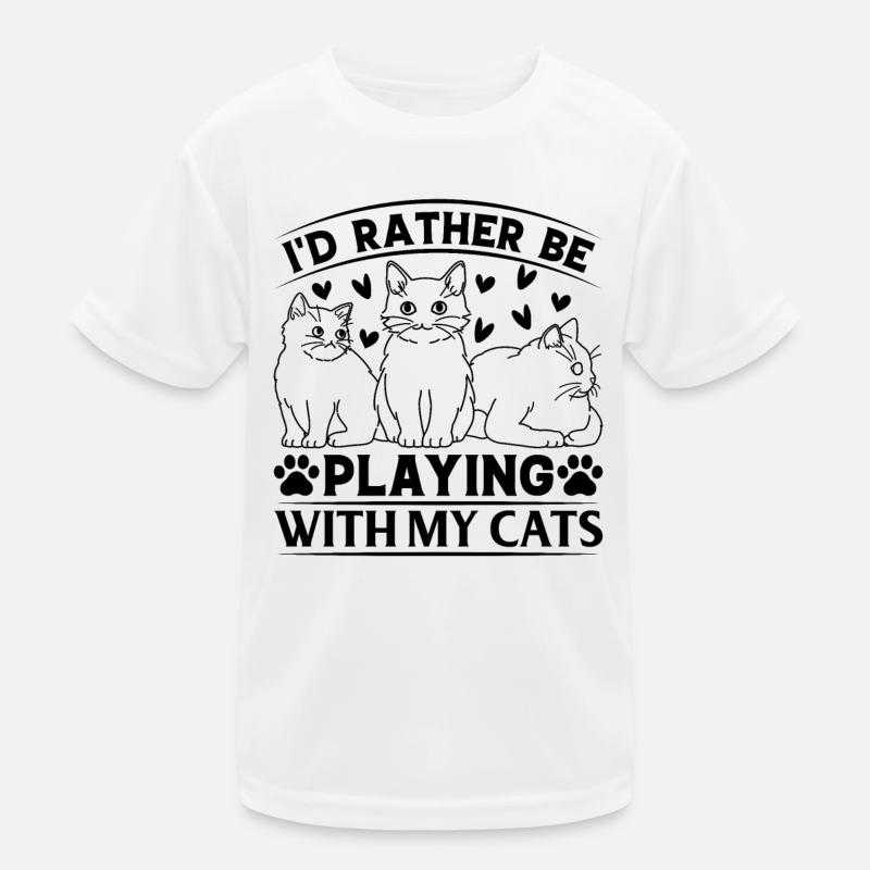 Je préfère jouer avec mes chats I Cute T-shirt sport Enfant