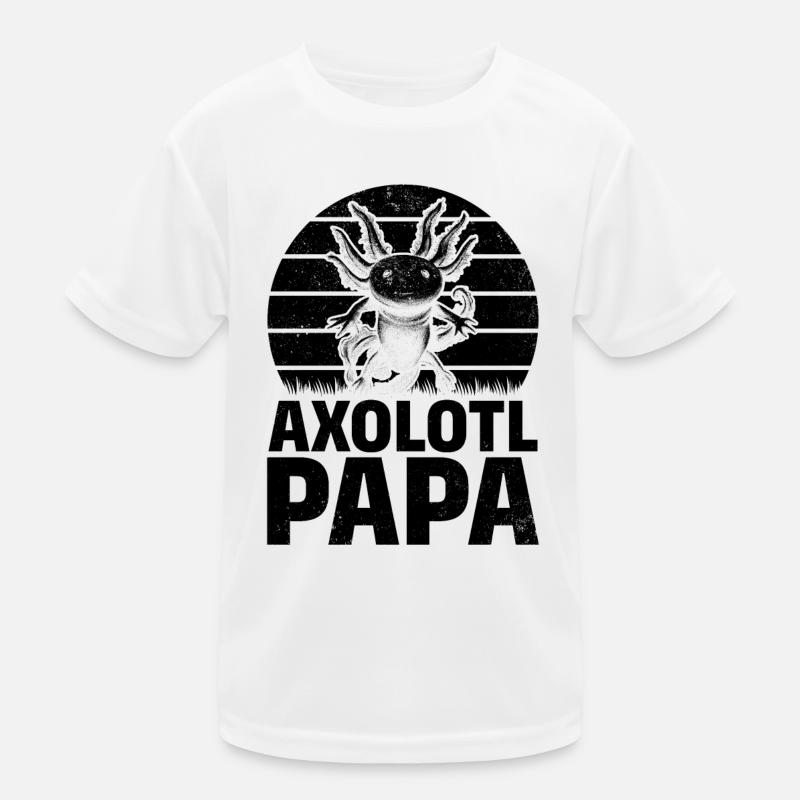 Axolotl Papa Kawaii Axolotl Lover Kids Functional T-Shirt