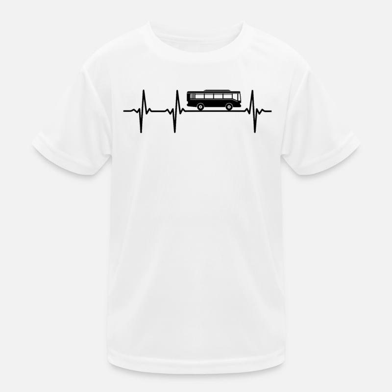 Bus Driver Heartbeat Schoolbus Driver School Bus Kinder Funktions-T-Shirt