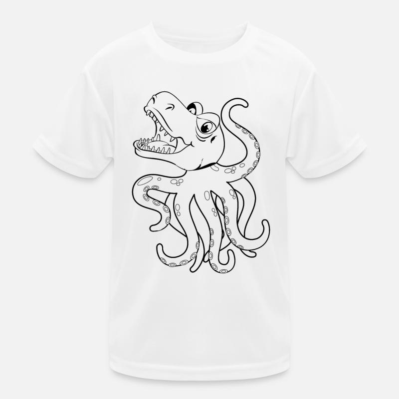 Kraken Octopus Dino Cephalopod - Drôle de pieuvre Din T-shirt sport Enfant
