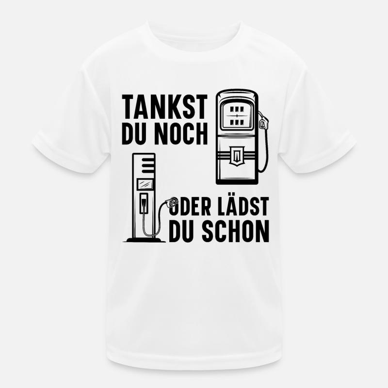 Elektroauto Ladestation E-Auto Tankstelle Elektro Kinder Funktions-T-Shirt