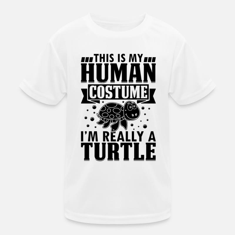 Cute Turtle - This Is My Human Costume I'm Really Kids Functional T-Shirt