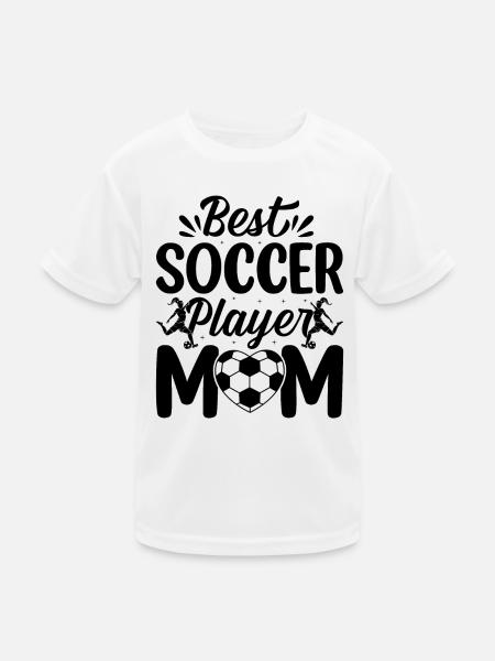 Soccer Lover Soccer Mama - Best Soccer Player Mom - Kinder Funktions-T-Shirt - Weiß - Vorne