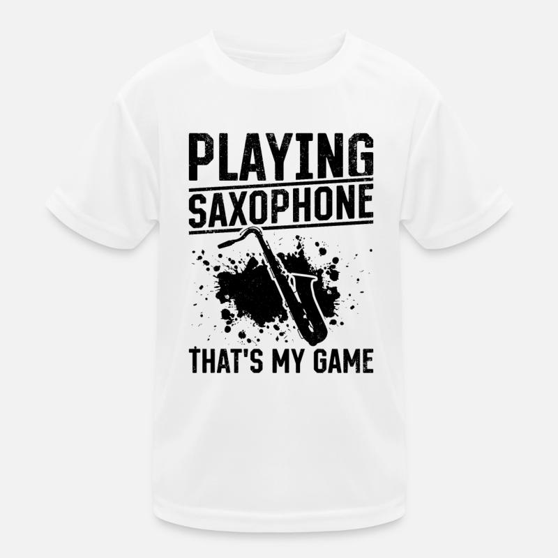 Playing Saxophone That's My Game Saxophone Player Kinder Funktions-T-Shirt