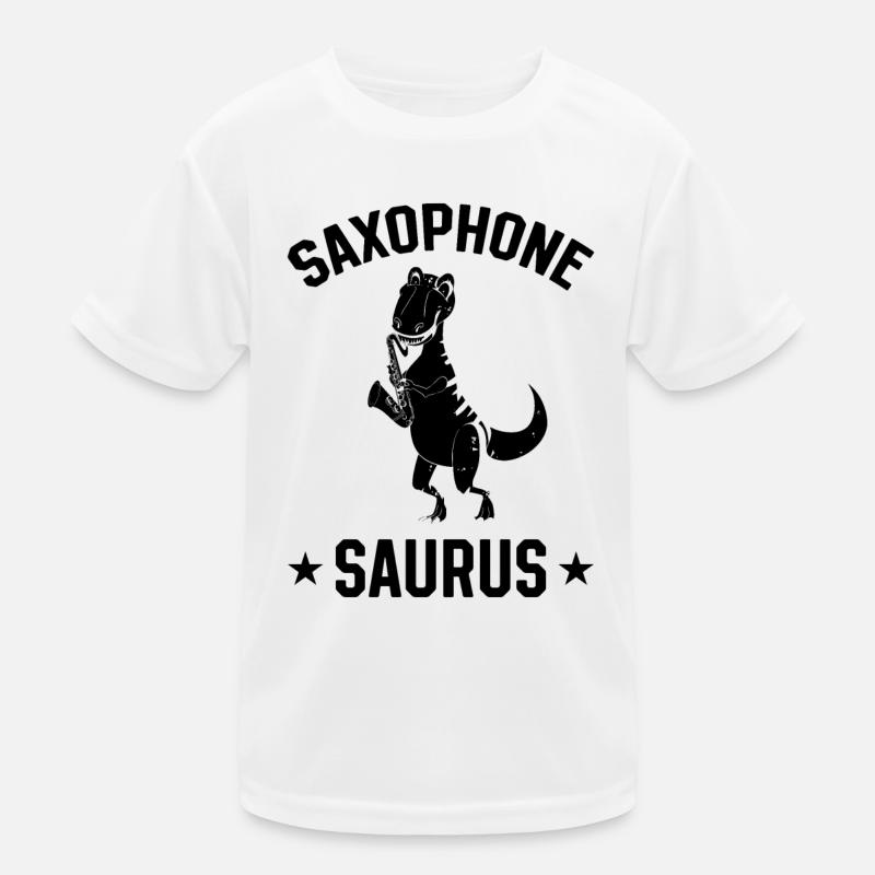 Saxophone Saurus Saxophone Player Dinosaur Sax Pla Kinder Funktions-T-Shirt