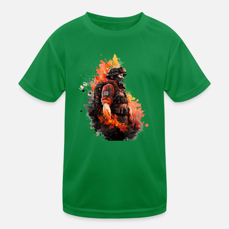 Héros en uniforme : Pompier T-shirt sport Enfant
