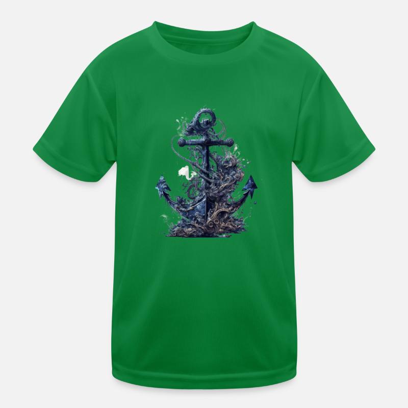 schöner maritimer Anker von einem Segelschiff Kinder Funktions-T-Shirt