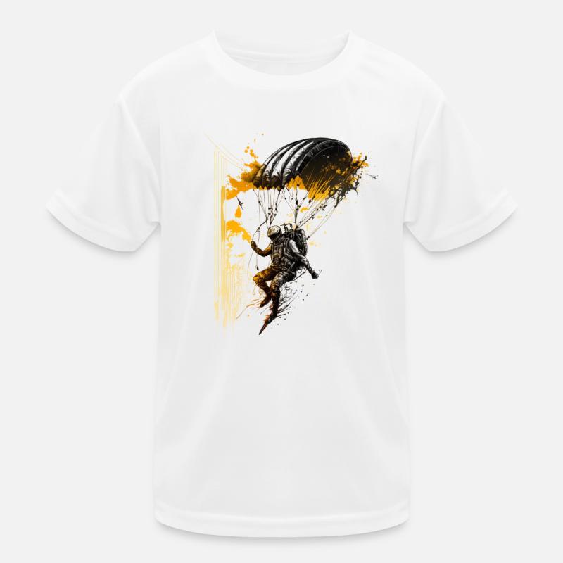 cool paraglider, above the clouds Kids Functional T-Shirt
