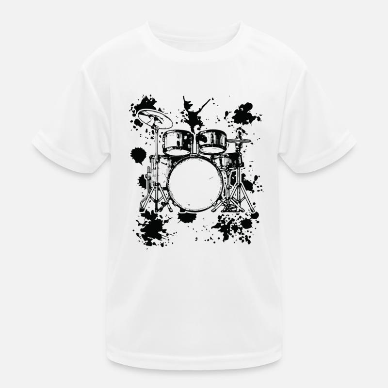 Drum Set Drumming Drum Instruments Drummer Kinder Funktions-T-Shirt