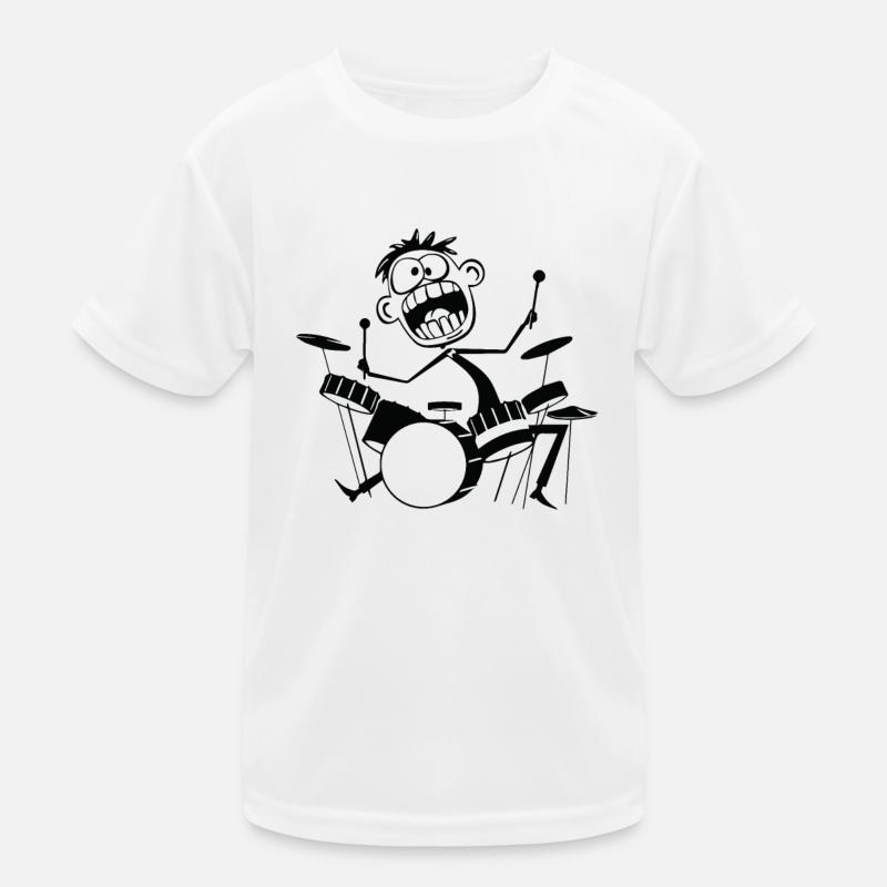 Funny Drummer Funny Drum Player Kids Functional T-Shirt