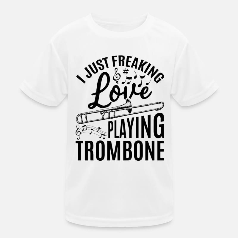 I Just Freaking Love Playing Trombone Trombone Mus Kinder Funktions-T-Shirt