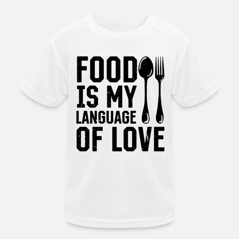 Food Is My Language - Kitchen Cook Cooking Chef Kinder Funktions-T-Shirt