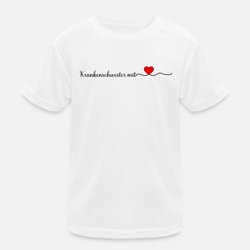 Krankenschwester mit Herz - Krankenschwester Kinder Funktions-T-Shirt