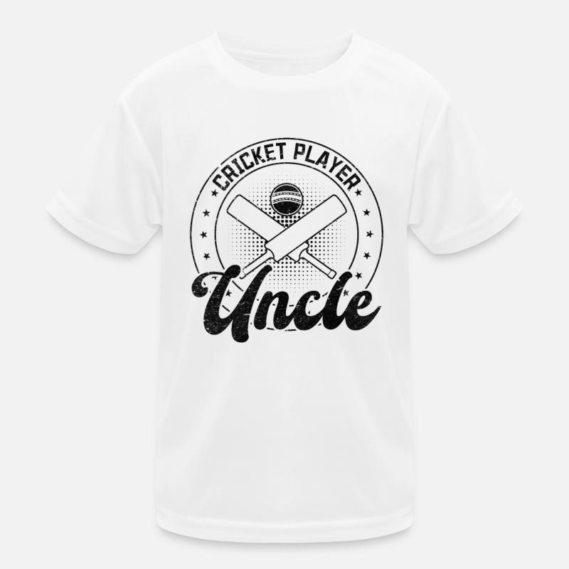 Cricket Player Uncle Kids Functional T-Shirt