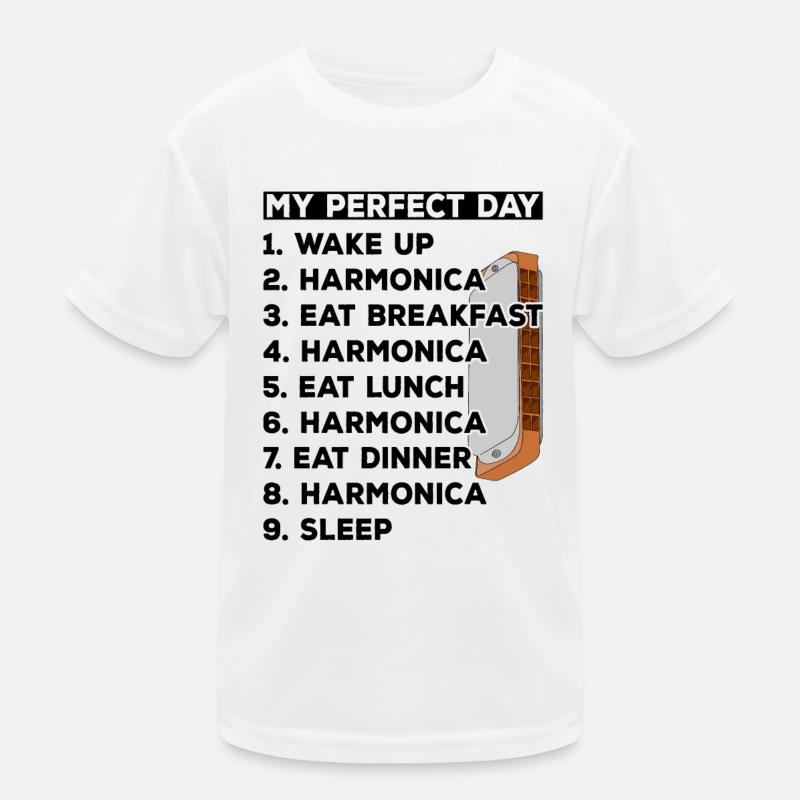 My Perfect Day Harmonica Joueur d’Harmonica T-shirt sport Enfant