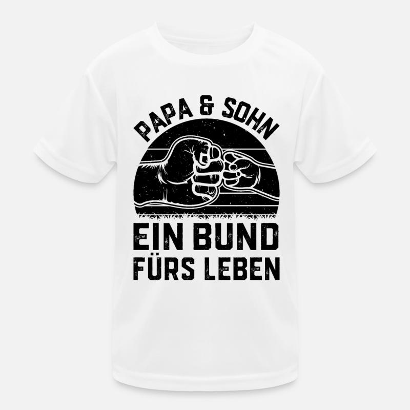 Papa & Sohn ein Bund fürs Leben - Vatertag Kinder Funktions-T-Shirt