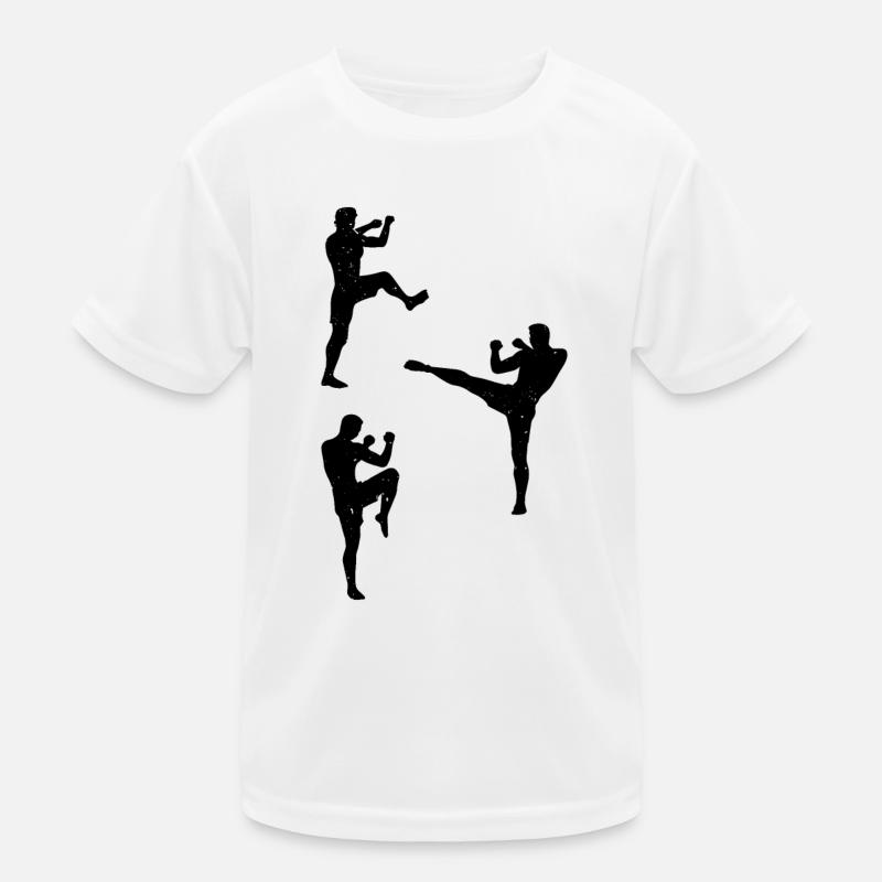 Silhouettes de combattants de Muay Thai Muay Thai T-shirt sport Enfant