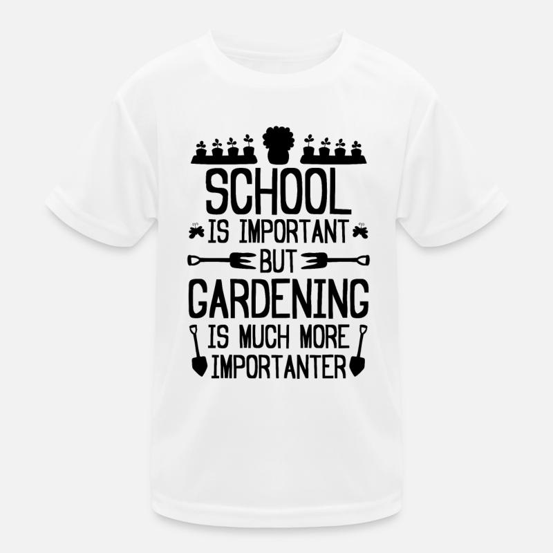 L’école est importante, mais le jardinage est beaucoup plus imp T-shirt sport Enfant