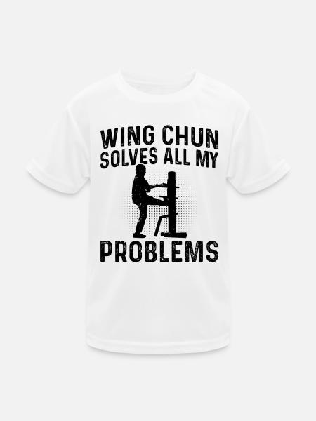 Le Wing Chun résout tous mes problèmes - Wing Chun - T-shirt sport Enfant - blanc - Devant