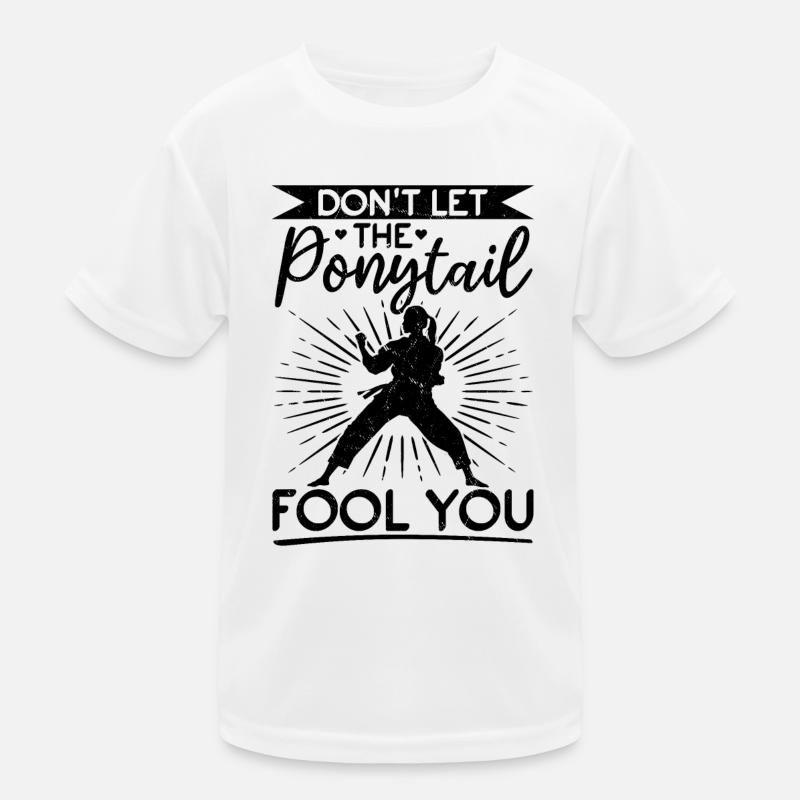 Ne laissez pas la queue de cheval vous tromper - Muay Thai drôle T-shirt sport Enfant