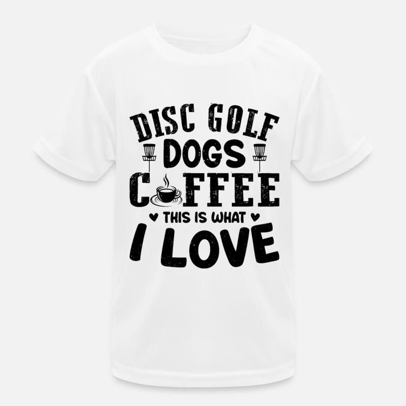 Disc Golf Chiens Café C’est Ce Que J’Aime - Disque G T-shirt sport Enfant