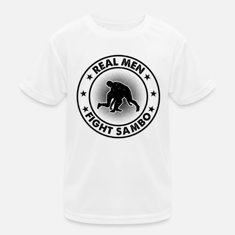Real men fight Sambo - Funny Sambo Wrestling Sambo Kids Functional T-Shirt