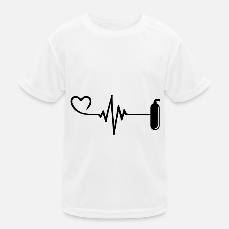 Oxygen Diving Pulse Heart T-shirt sport Enfant