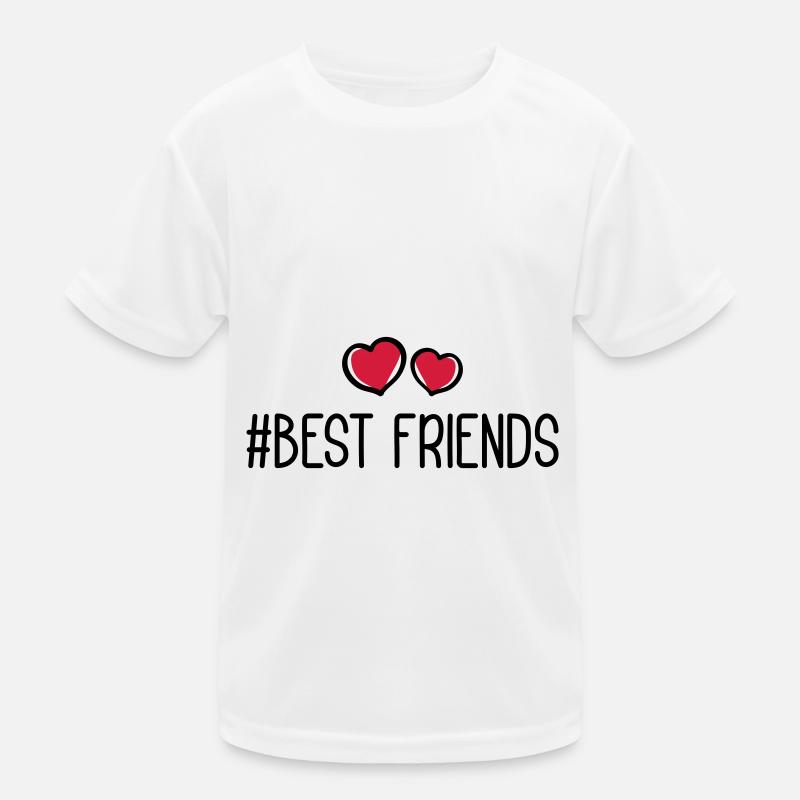 Beste Freunde Herzen Liebe Kinder Funktions-T-Shirt