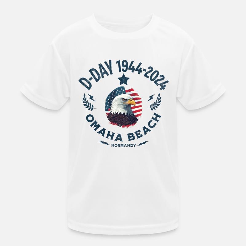 D DAY 80th anniversary Omaha beach Kids Functional T-Shirt