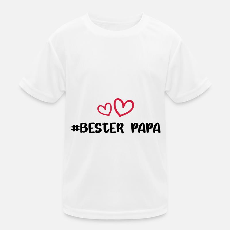 Bester Papa Herz Liebe Kinder Funktions-T-Shirt