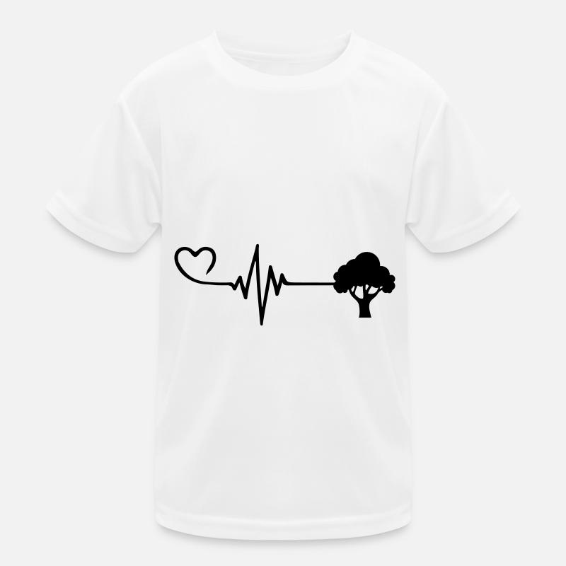 Baum Puls Herz Liebe Kinder Funktions-T-Shirt