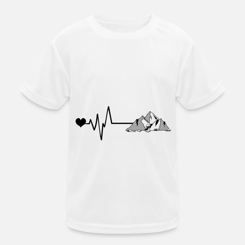 Mountains Heartbeat Kids Functional T-Shirt