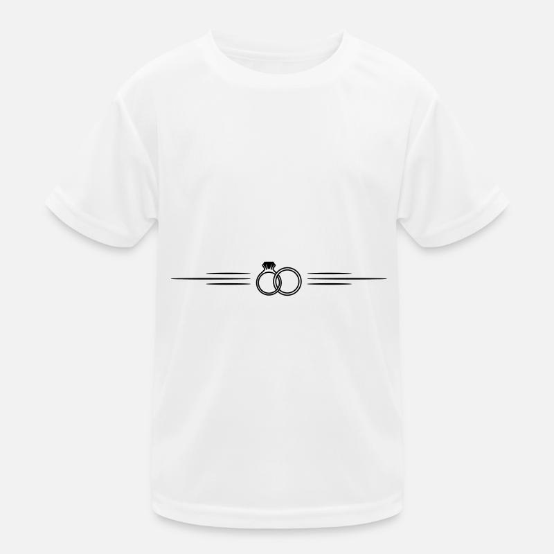 Eheringe Linie ringe Kinder Funktions-T-Shirt