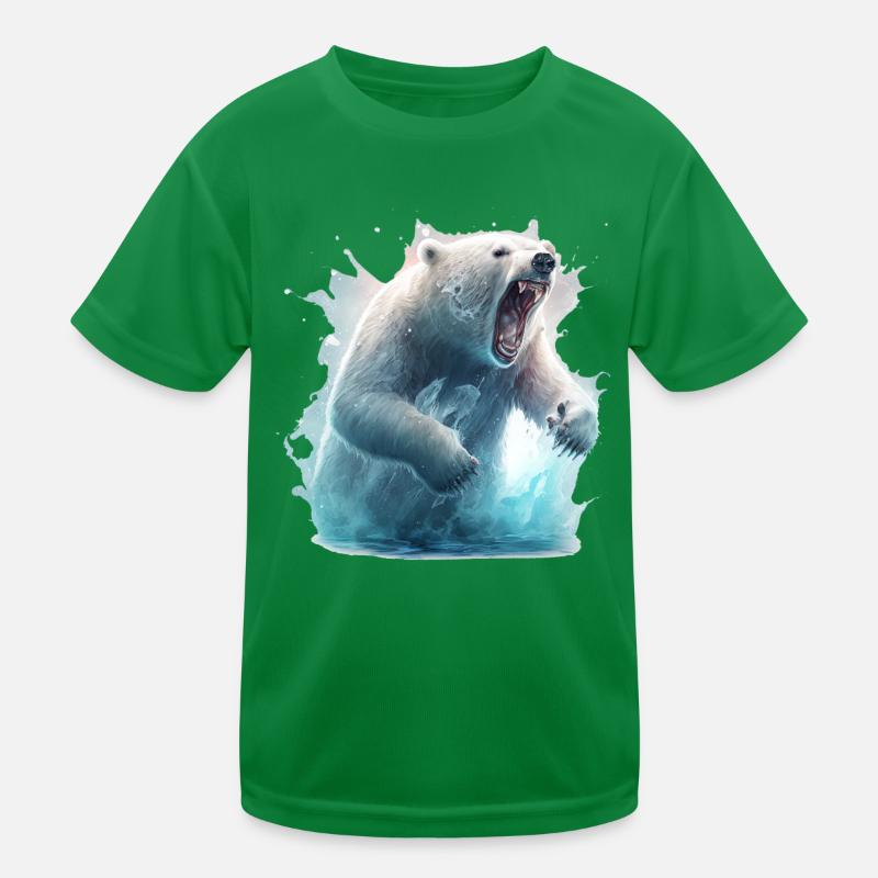 Angry Polar Bear Kids Functional T-Shirt