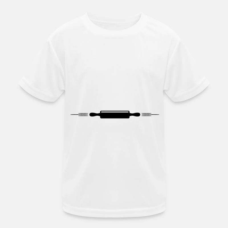 Kitchen roll rolling pin line Kids Functional T-Shirt