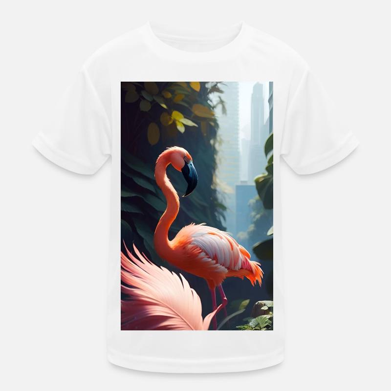 Flamingo - Kids Functional T-Shirt - white