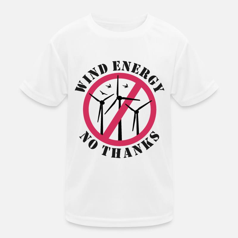 Wind Energy No Thanks, Stop Wind Energy Kids Functional T-Shirt