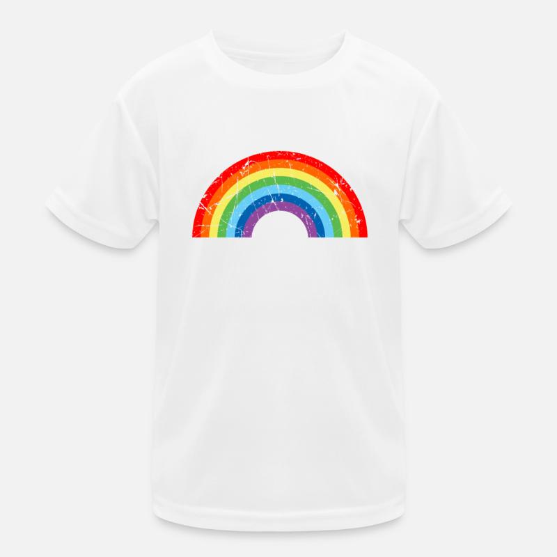 Regenbogen Bunt Kinder Funktions-T-Shirt