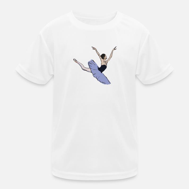 schwebende elegante Ballerina Kinder Funktions-T-Shirt
