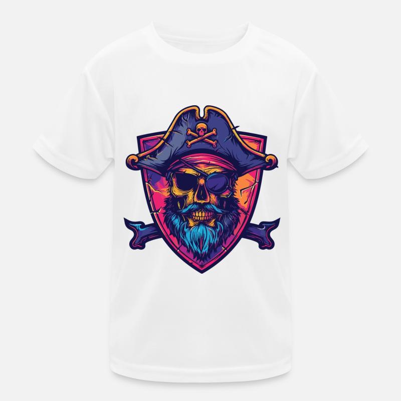 Pirate Skull Kids Functional T-Shirt