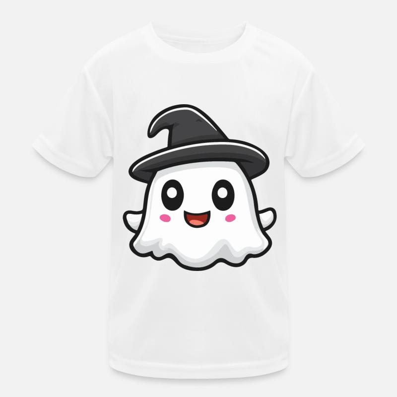 Geist Halloween Comic - Kinder Funktions-T-Shirt - Weiß