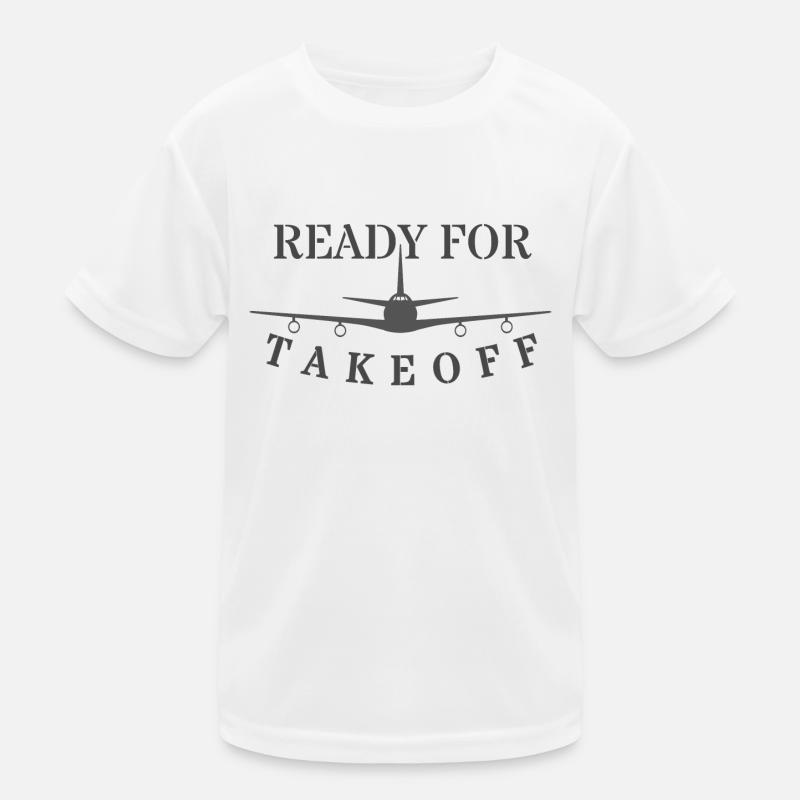 Ready for Take off - dark Kids Functional T-Shirt