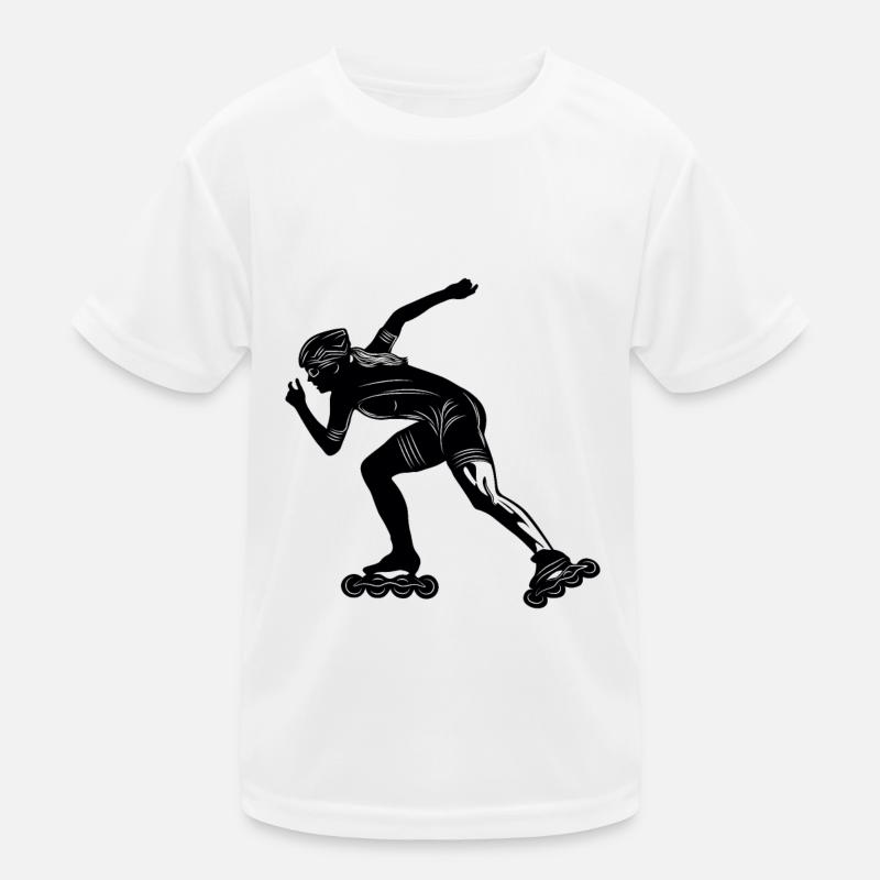 Inline Skates Silhoette Kinder Funktions-T-Shirt