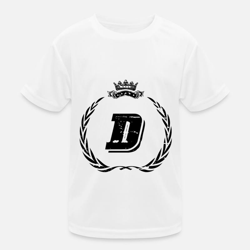 D Buchstabe Kranz Kinder Funktions-T-Shirt