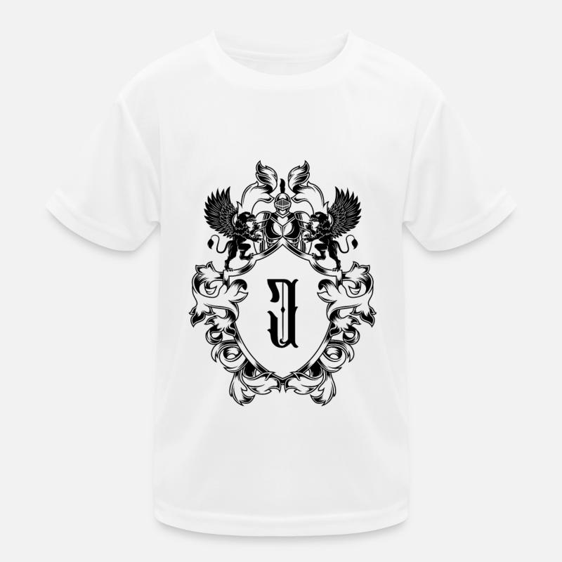 J Buchstabe Wappen Kinder Funktions-T-Shirt