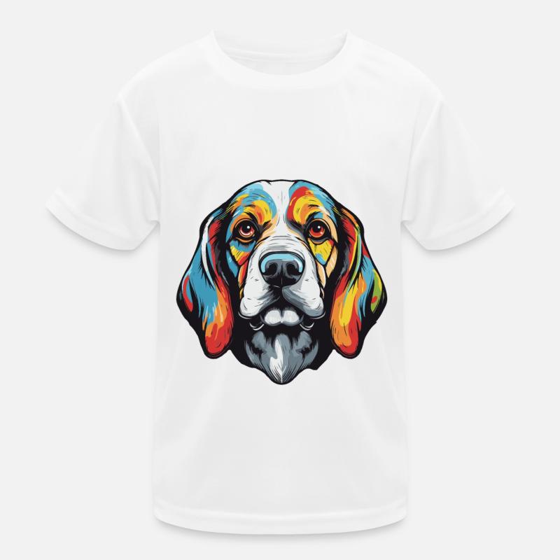 Beagle Dog Portrait Kids Functional T-Shirt
