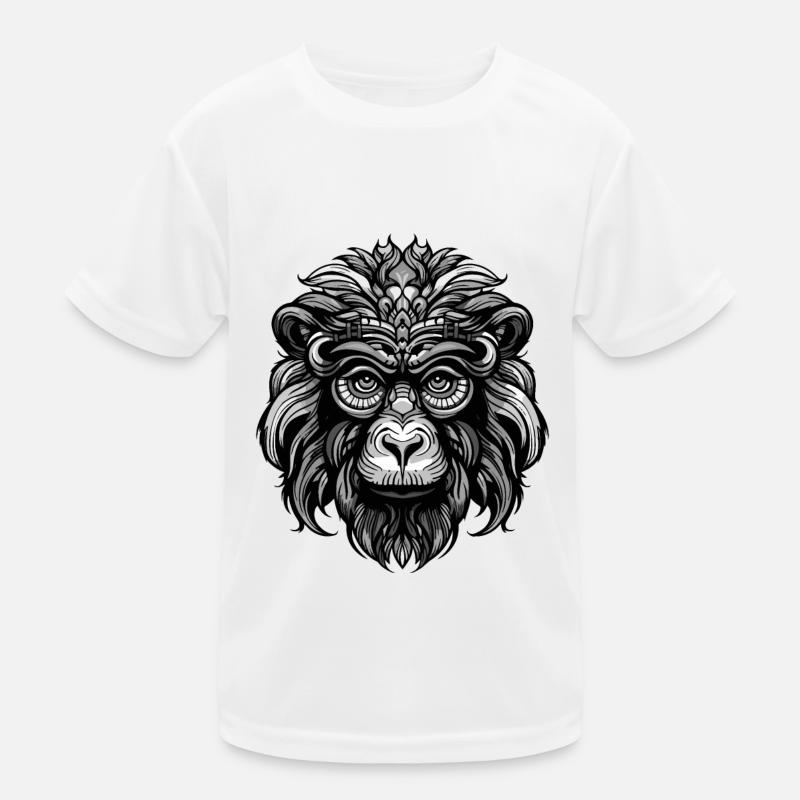 Affe Portrait Kinder Funktions-T-Shirt
